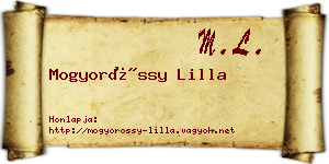 Mogyoróssy Lilla névjegykártya
