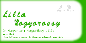 lilla mogyorossy business card